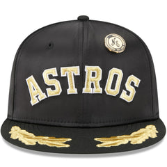 Houston Astros New Era 2025 59FIFTY Day Gold Leaf 59FIFTY Fitted Hat - Black Hats