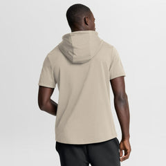 Detroit Red Wings Fanatics Authentic Pro Road Short Sleeve Hoodie - Tan | US 202496094