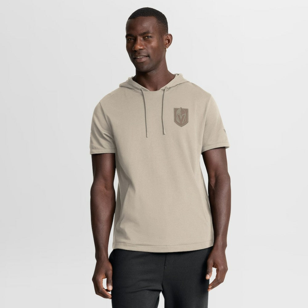 Vegas Golden Knights Fanatics Authentic Pro Road Short Sleeve Hoodie - Tan | US 202496129