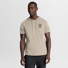 Vegas Golden Knights Fanatics Authentic Pro Road Short Sleeve Hoodie - Tan | US 202496129