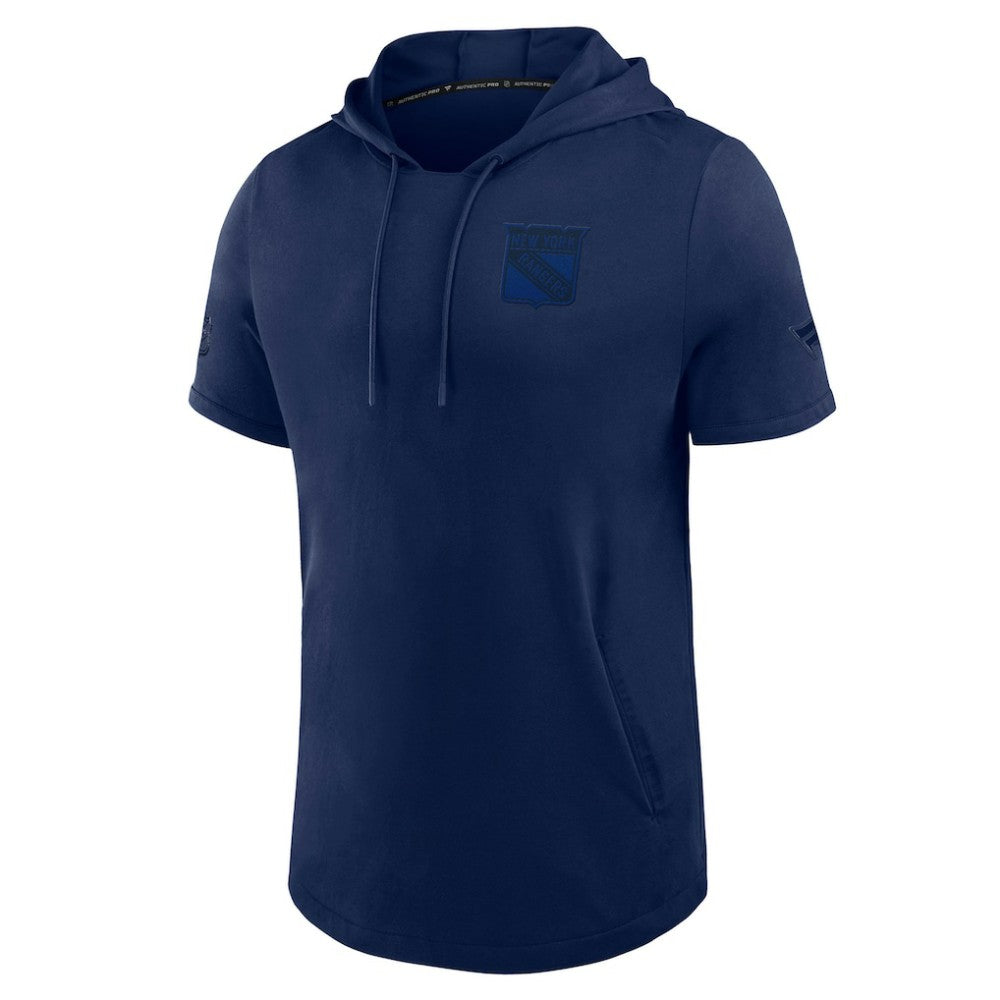 New York Rangers Fanatics Authentic Pro Road Short Sleeve Hoodie - Navy | US 202496134