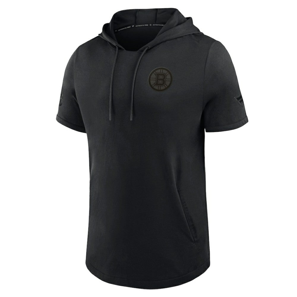Boston Bruins Fanatics Authentic Pro Road Short Sleeve Hoodie - Black | US 202496154