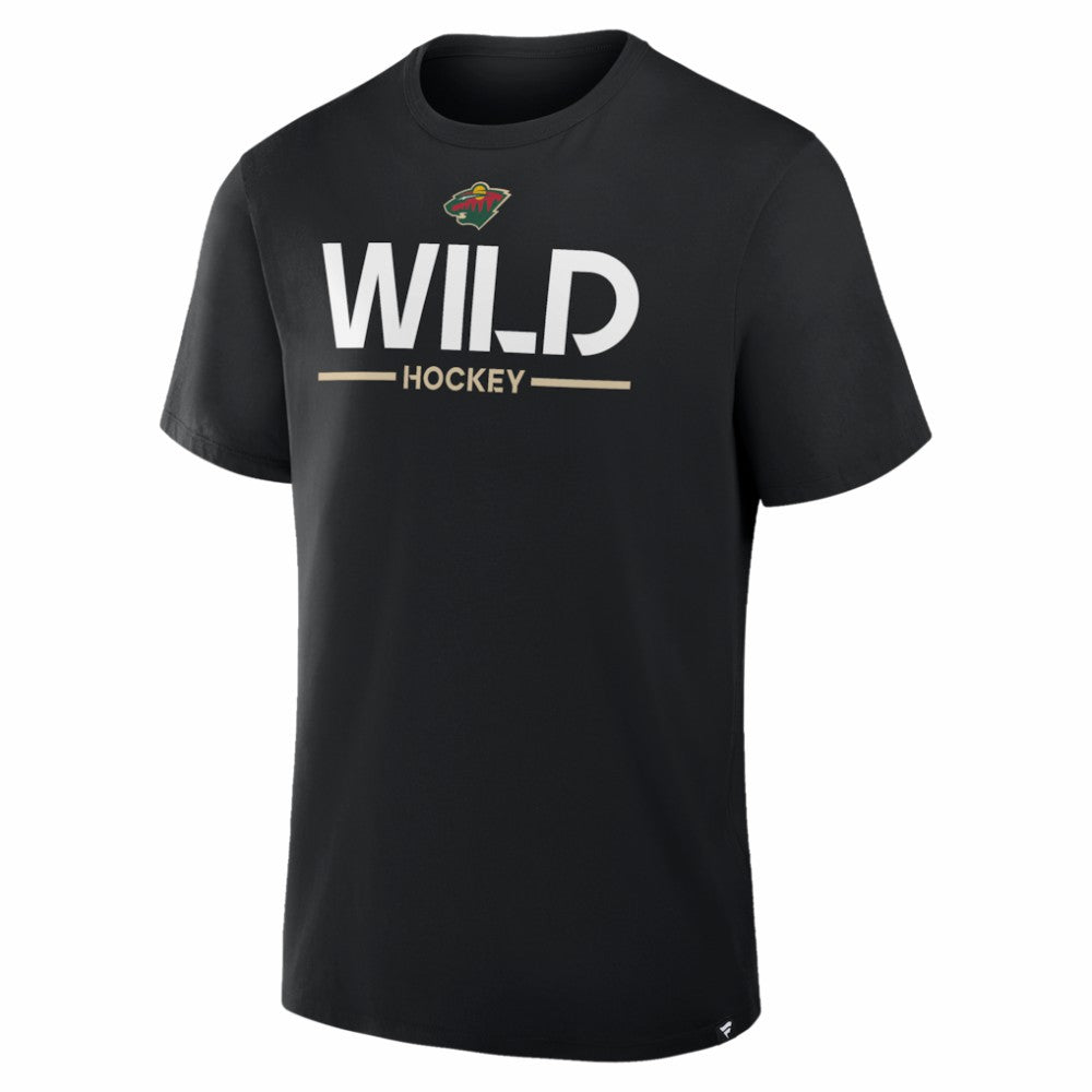 Minnesota Wild Fanatics Authentic Pro Primary T-Shirt - Black | US 202496196