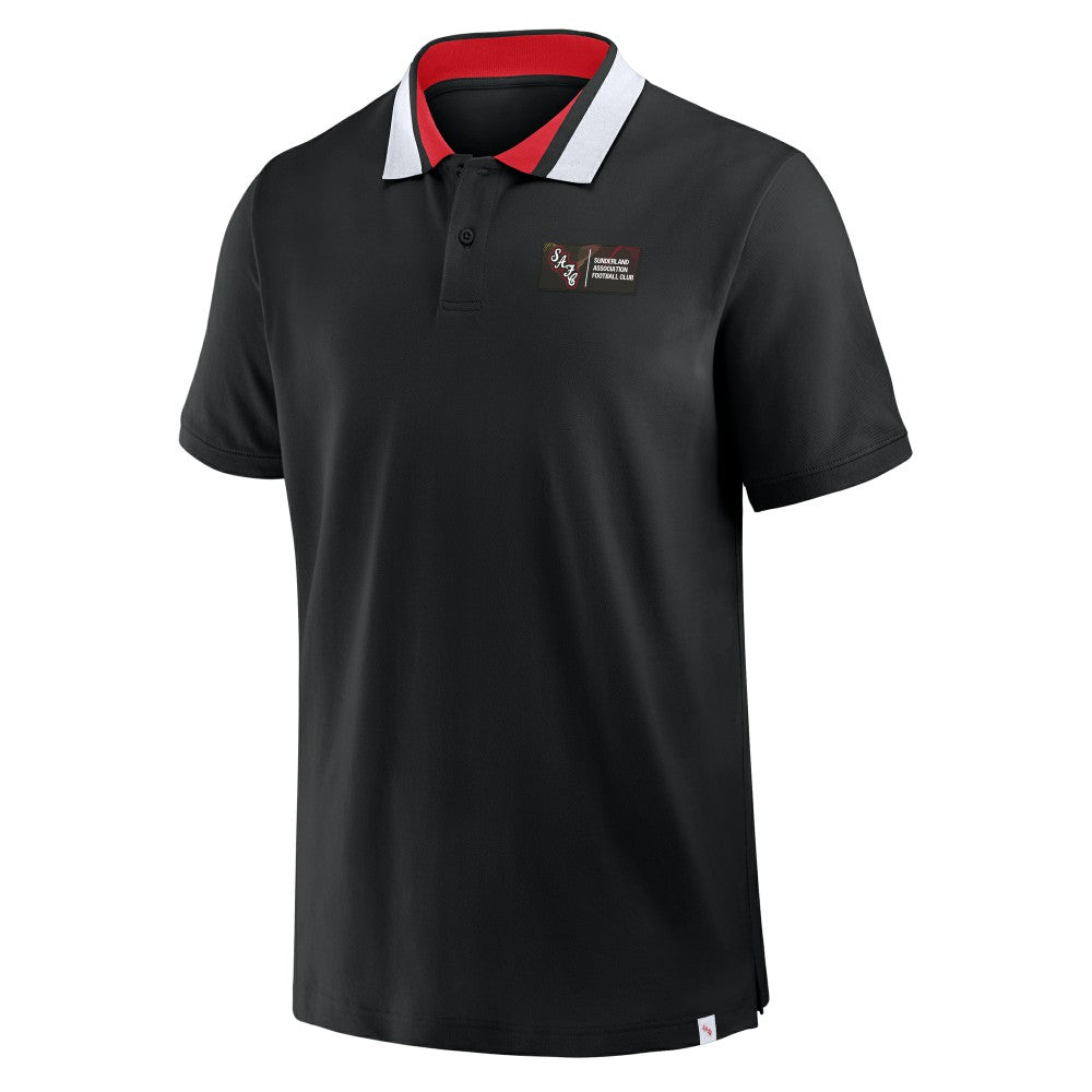 Sunderland Classic Tipped Polo Shirt / Black / Mens