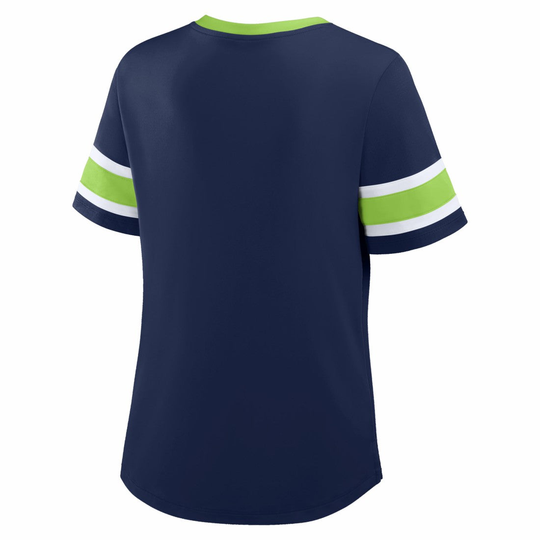 Seattle Seahawks Women's Redzone Draw Play Athena Lace-Up T-Shirt - College Navy T-shirts