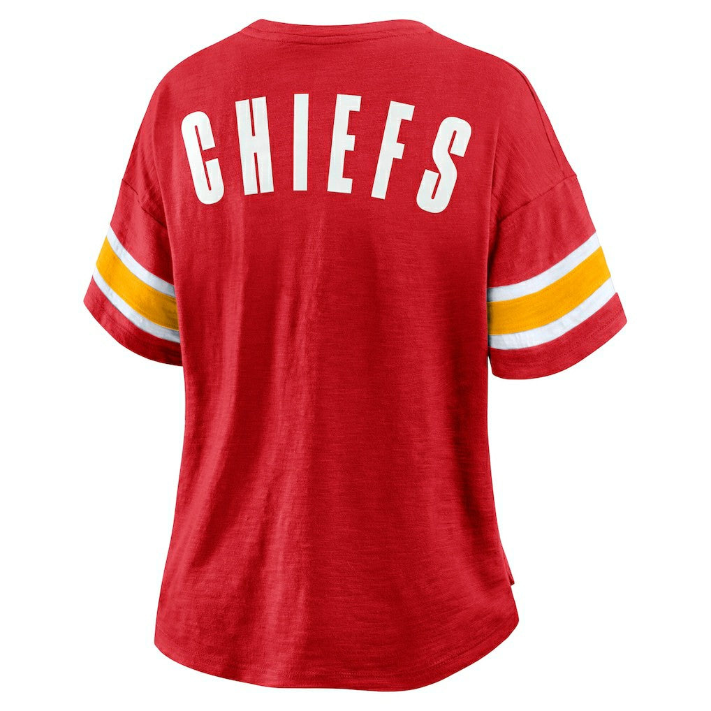 Kansas City Chiefs Women's Redzone Curl Route T-Shirt - Red T-shirts
