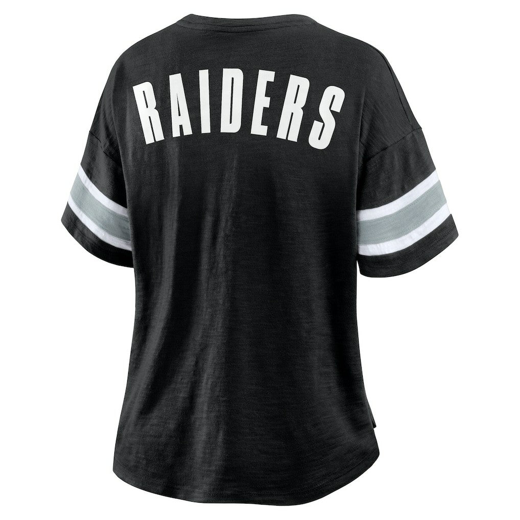 Las Vegas Raiders Women's Redzone Curl Route T-Shirt - Black T-shirts