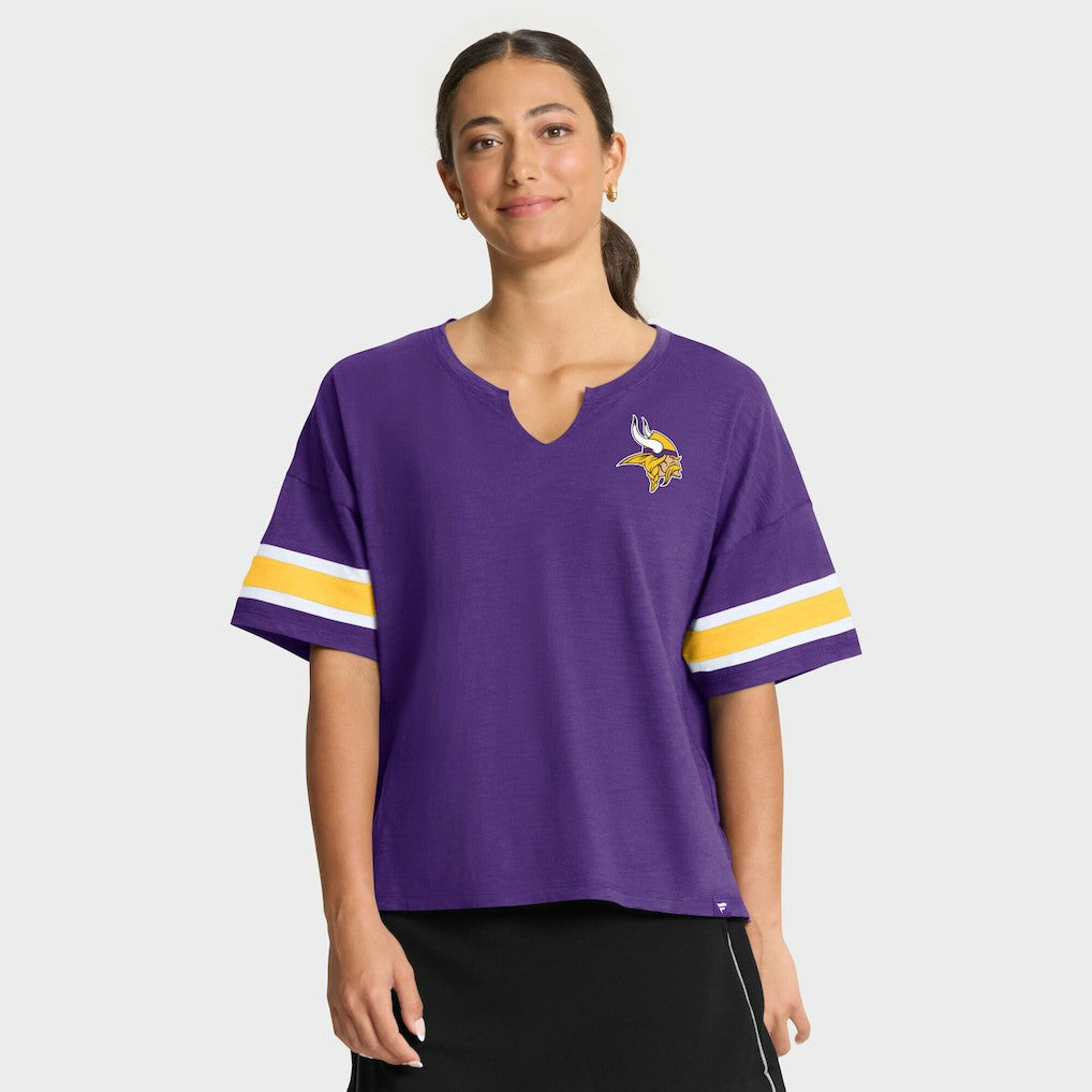 Minnesota Vikings Women's Redzone Curl Route T-Shirt - Purple T-shirts
