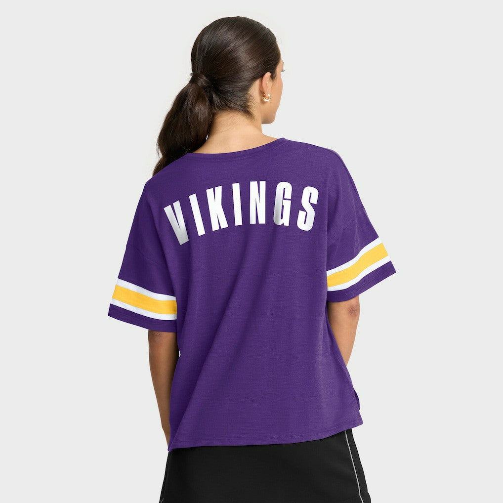 Minnesota Vikings Women's Redzone Curl Route T-Shirt - Purple T-shirts