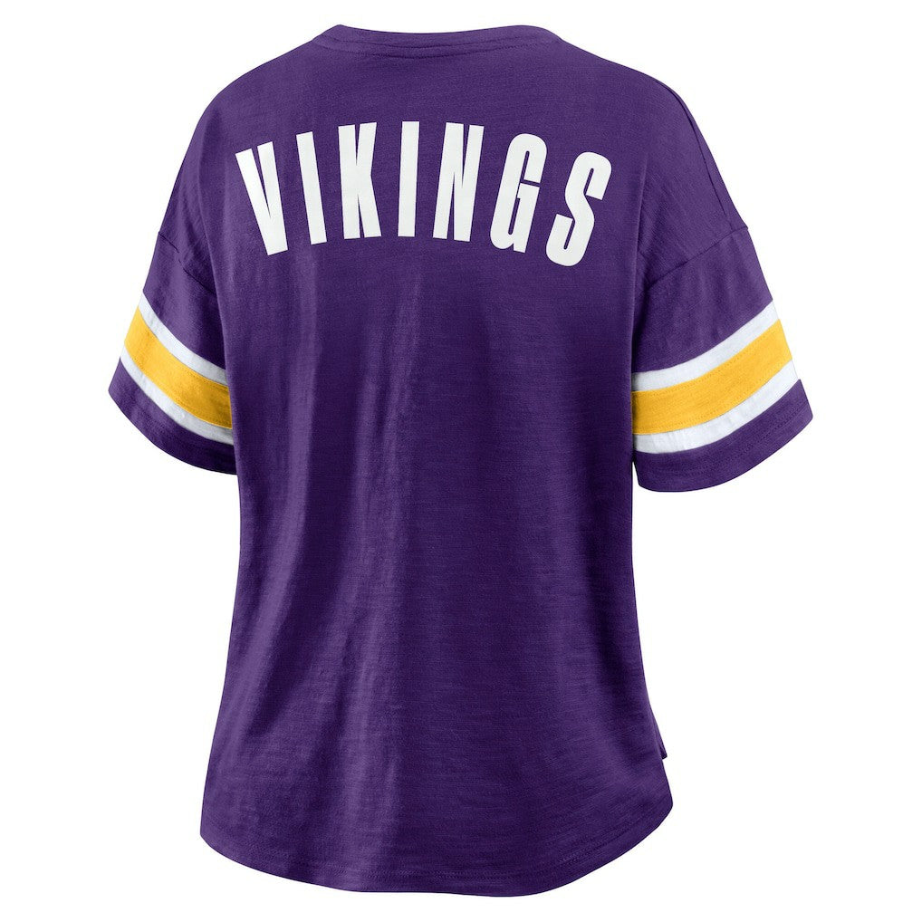 Minnesota Vikings Women's Redzone Curl Route T-Shirt - Purple T-shirts
