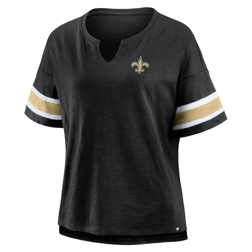 New Orleans Saints Women's Redzone Curl Route T-Shirt - Black T-shirts