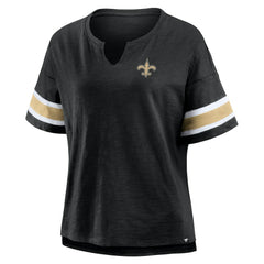 New Orleans Saints Women's Redzone Curl Route T-Shirt - Black T-shirts