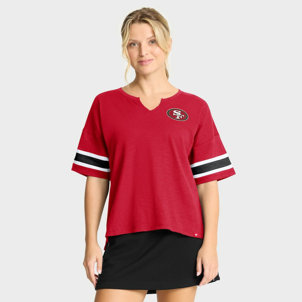 San Francisco 49ers Women's Redzone Curl Route T-Shirt - Scarlet T-shirts