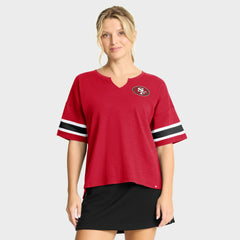San Francisco 49ers Women's Redzone Curl Route T-Shirt - Scarlet T-shirts