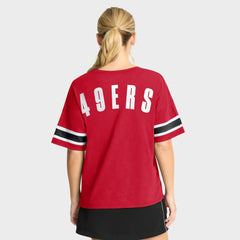 San Francisco 49ers Women's Redzone Curl Route T-Shirt - Scarlet T-shirts