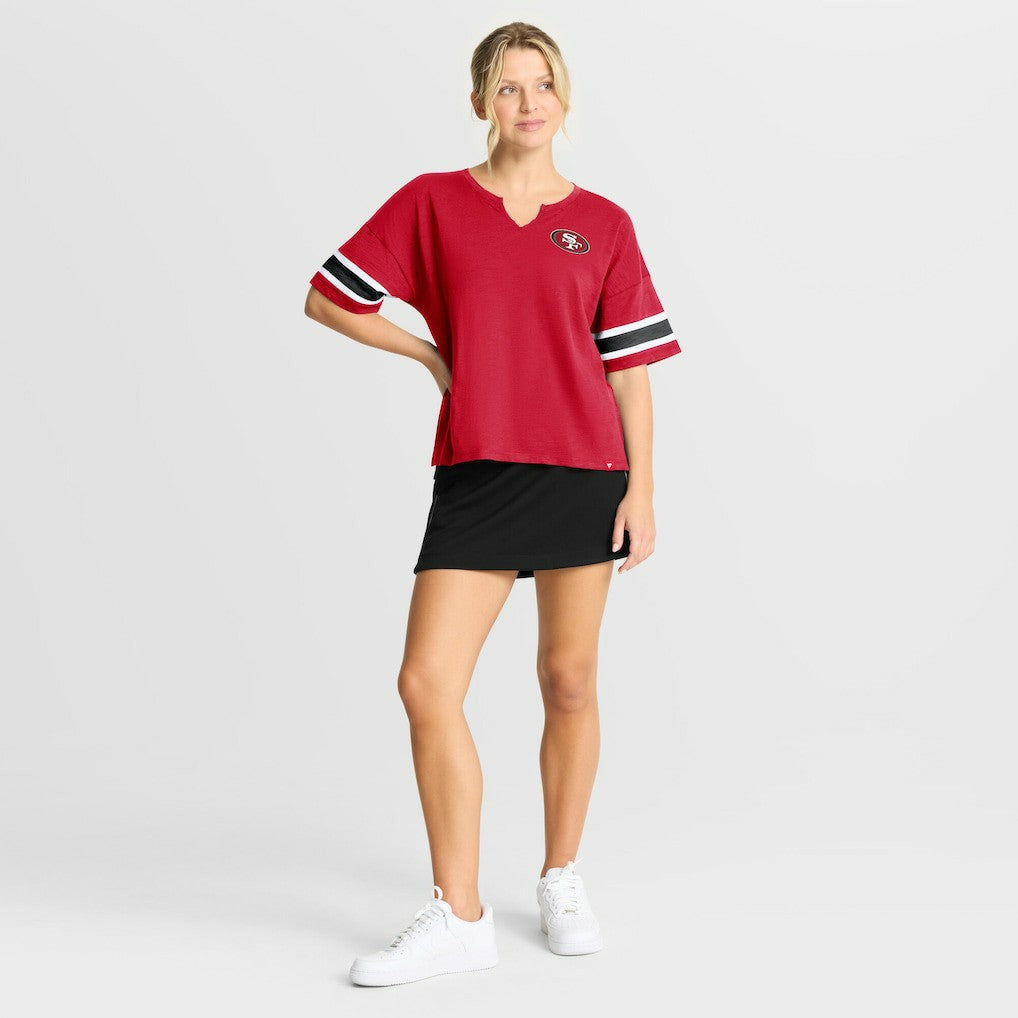 San Francisco 49ers Women's Redzone Curl Route T-Shirt - Scarlet T-shirts