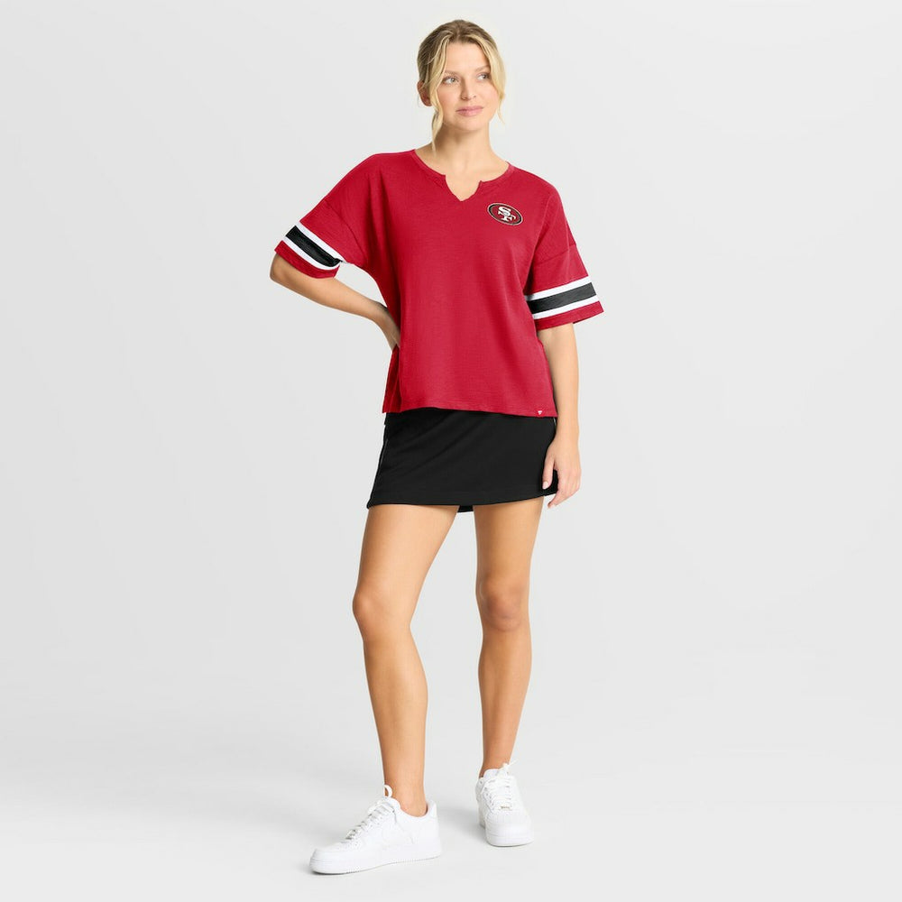 San Francisco 49ers Women's Redzone Curl Route T-Shirt - Scarlet T-shirts