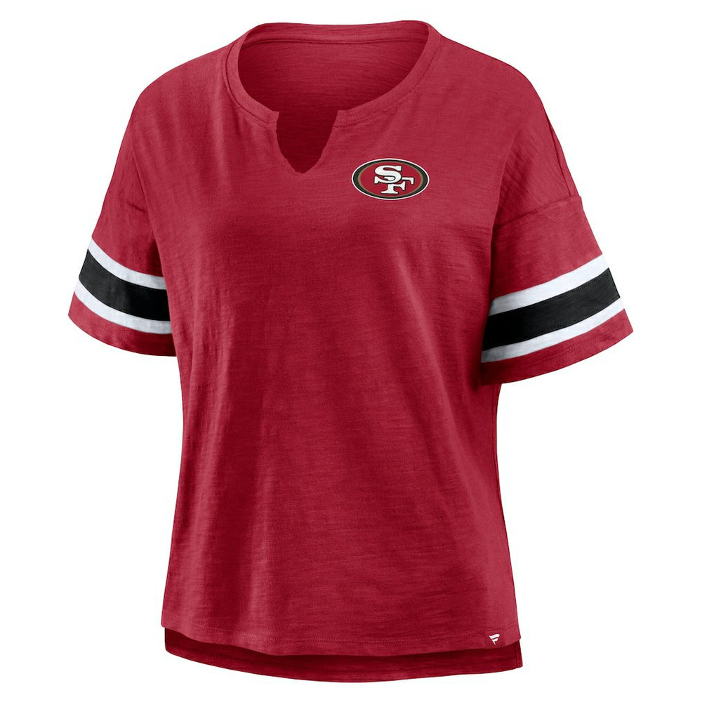 San Francisco 49ers Women's Redzone Curl Route T-Shirt - Scarlet T-shirts