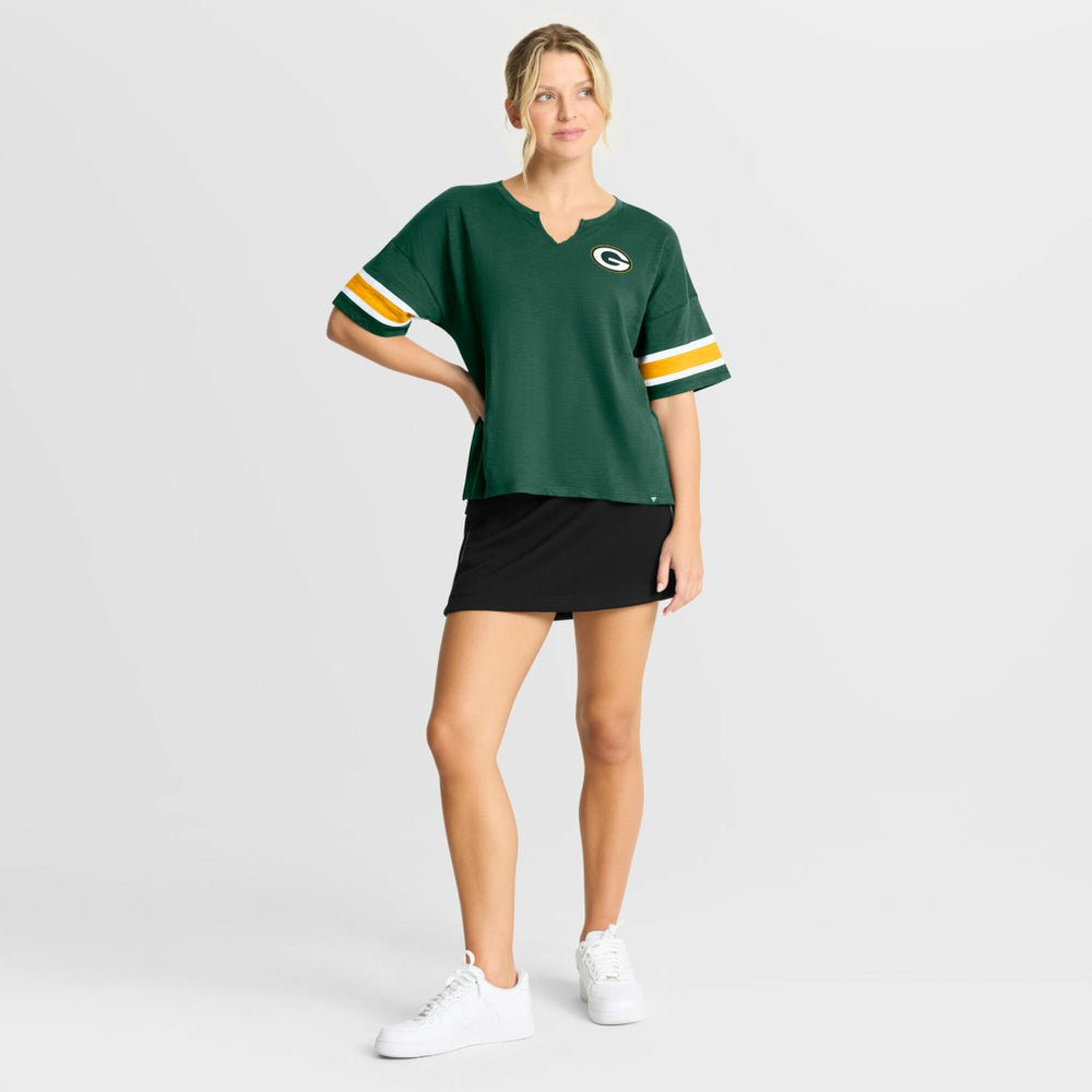 Green Bay Packers Women's Redzone Curl Route T-Shirt - Green T-shirts