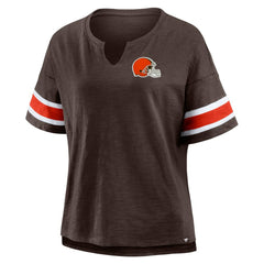 Cleveland Browns Women's Redzone Curl Route T-Shirt - Brown T-shirts