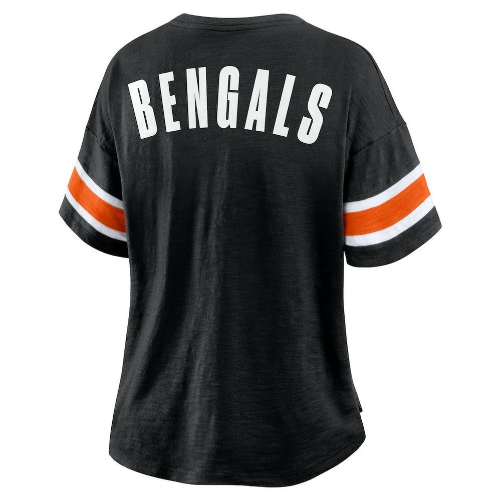 Cincinnati Bengals Women's Redzone Curl Route T-Shirt - Black T-shirts