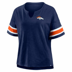 Denver Broncos Women's Redzone Curl Route T-Shirt - Navy T-shirts