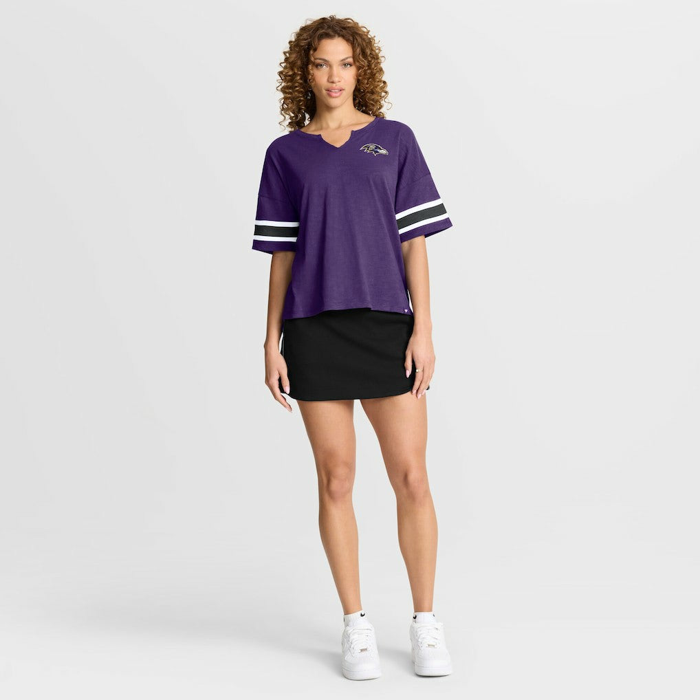 Baltimore Ravens Women's Redzone Curl Route T-Shirt - Purple T-shirts