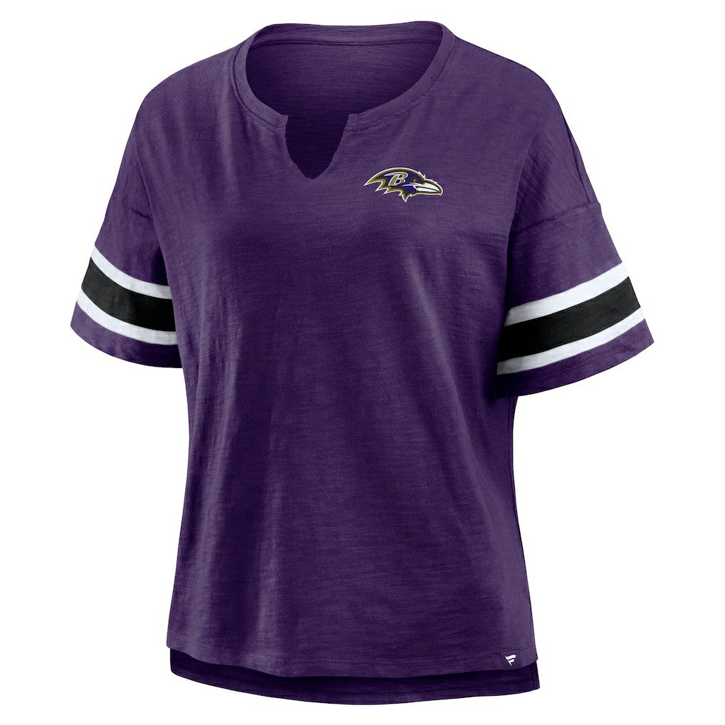 Baltimore Ravens Women's Redzone Curl Route T-Shirt - Purple T-shirts