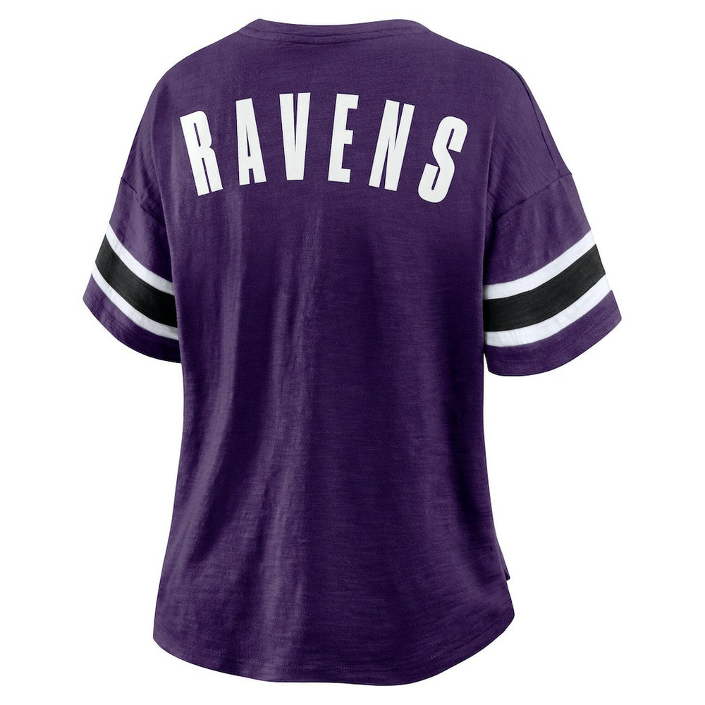 Baltimore Ravens Women's Redzone Curl Route T-Shirt - Purple T-shirts
