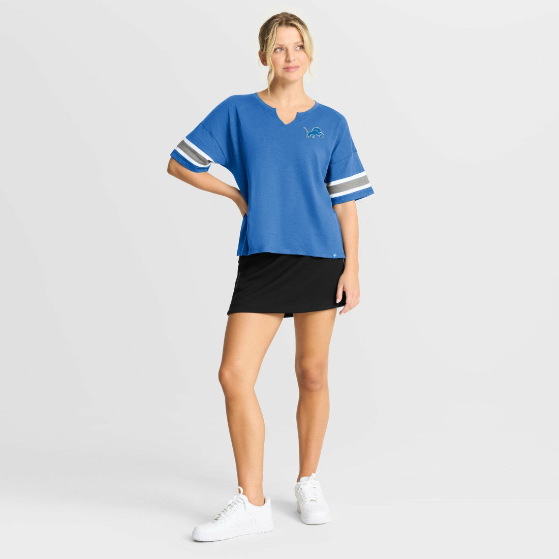Detroit Lions Women's Redzone Curl Route T-Shirt - Blue T-shirts