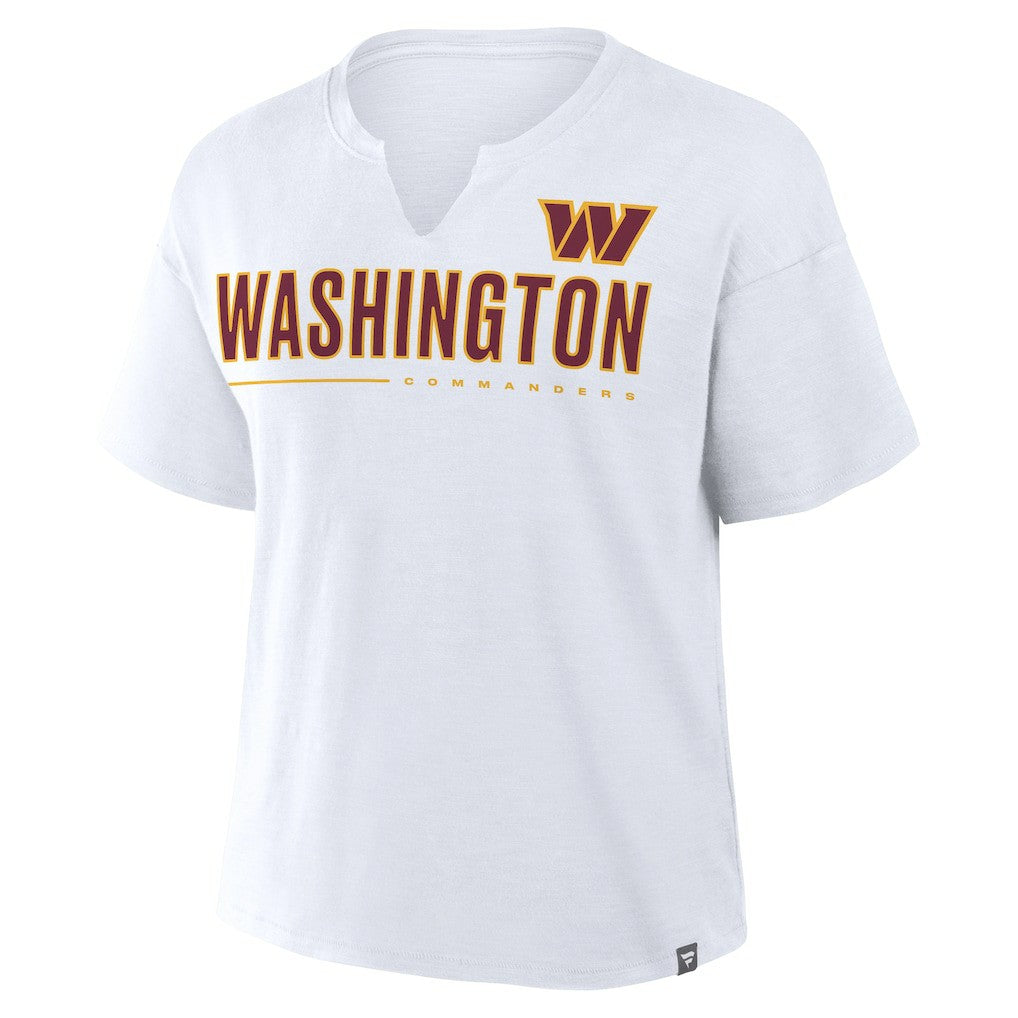 Washington Commanders Women's Redzone Slub Boxy T-Shirt - White T-shirts