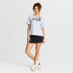Las Vegas Raiders Women's Redzone Slub Boxy T-Shirt - White T-shirts
