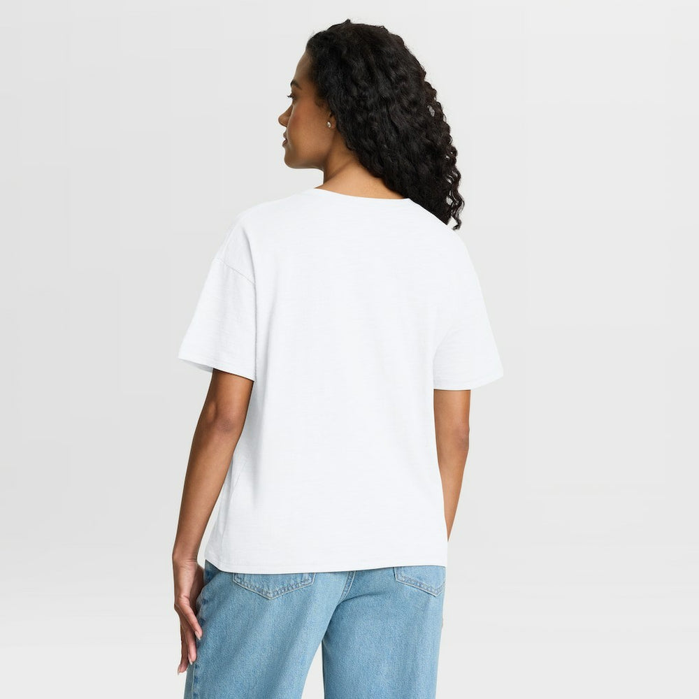 Minnesota Vikings Women's Redzone Slub Boxy T-Shirt - White T-shirts