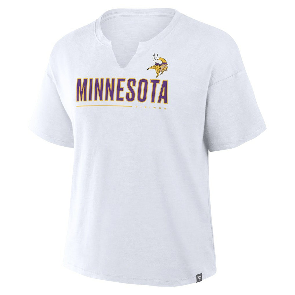 Minnesota Vikings Women's Redzone Slub Boxy T-Shirt - White T-shirts