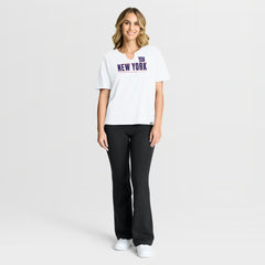 New York Giants Women's Redzone Slub Boxy T-Shirt - White T-shirts
