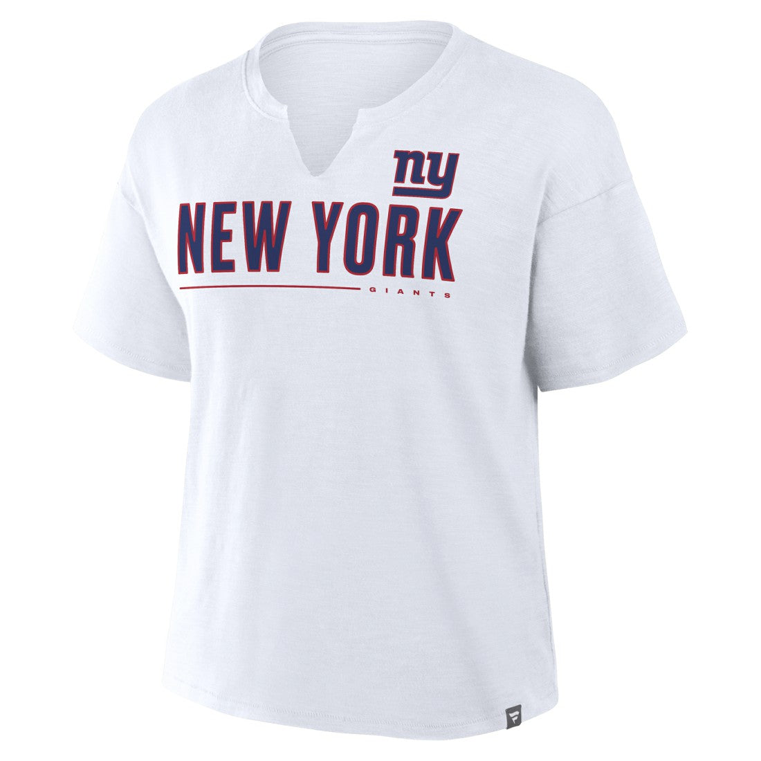 New York Giants Women's Redzone Slub Boxy T-Shirt - White T-shirts