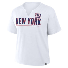 New York Giants Women's Redzone Slub Boxy T-Shirt - White T-shirts