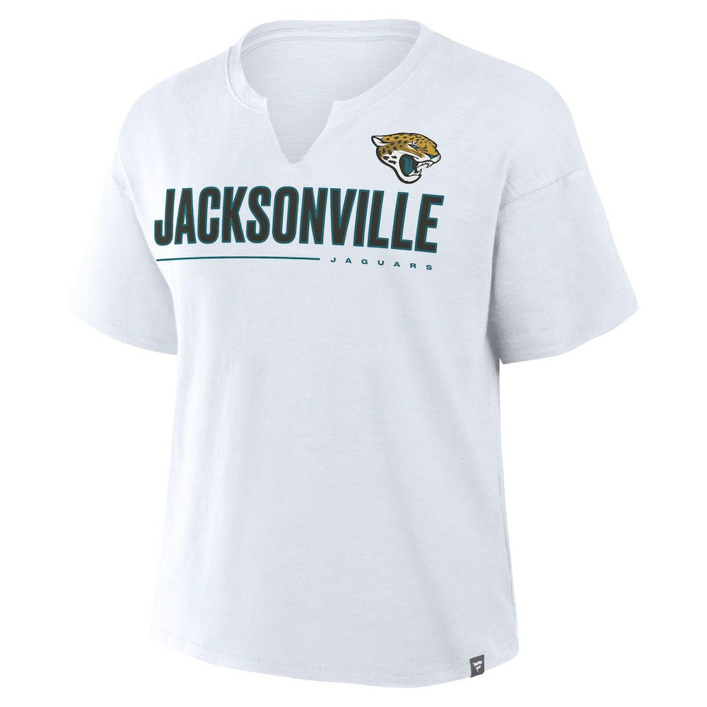 Jacksonville Jaguars Women's Redzone Slub Boxy T-Shirt - White T-shirts