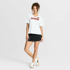 San Francisco 49ers Women's Redzone Slub Boxy T-Shirt - White T-shirts