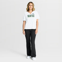 Seattle Seahawks Women's Redzone Slub Boxy T-Shirt - White T-shirts