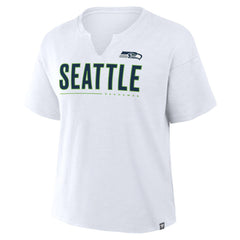 Seattle Seahawks Women's Redzone Slub Boxy T-Shirt - White T-shirts