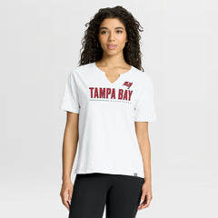 Tampa Bay Buccaneers Women's Redzone Slub Boxy T-Shirt - White T-shirts