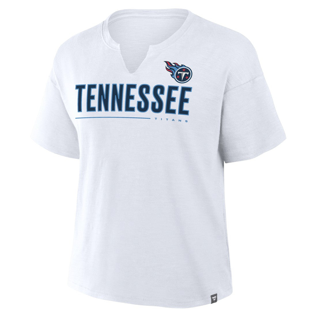 Tennessee Titans Women's Redzone Slub Boxy T-Shirt - White T-shirts