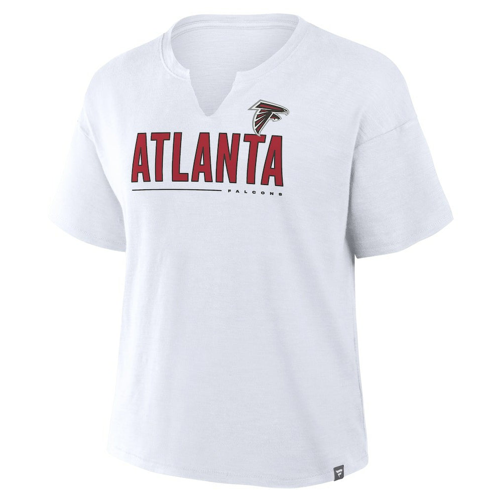 Atlanta Falcons Women's Redzone Slub Boxy T-Shirt - White T-shirts