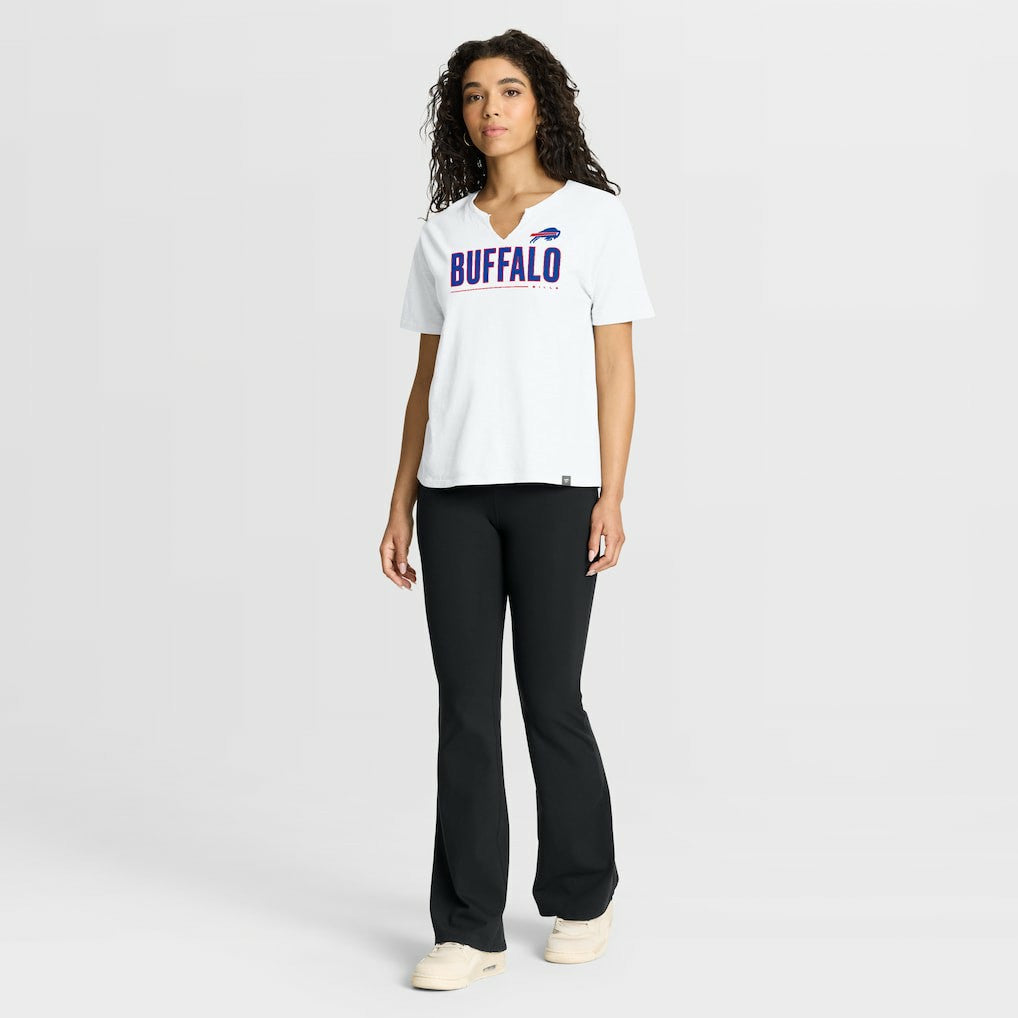 Buffalo Bills Women's Redzone Slub Boxy T-Shirt - White T-shirts
