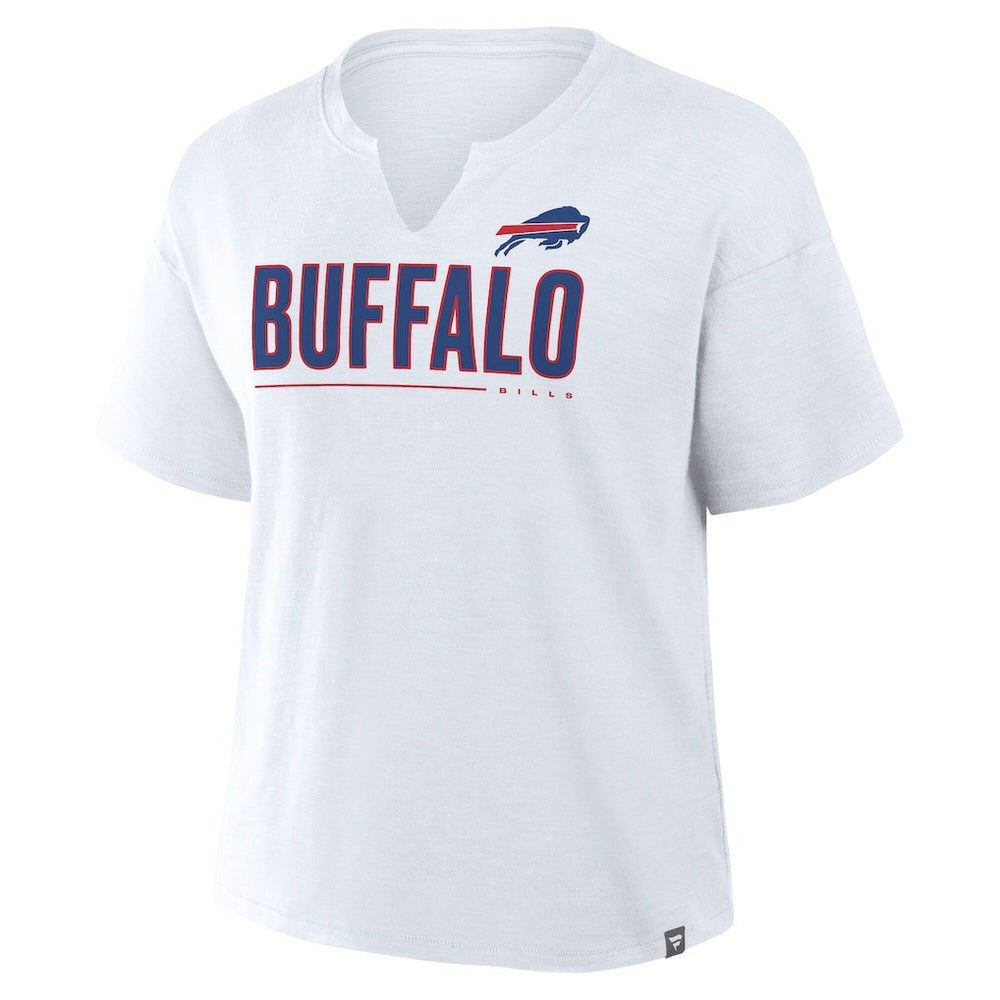 Buffalo Bills Women's Redzone Slub Boxy T-Shirt - White T-shirts