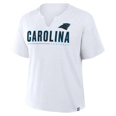 Carolina Panthers Women's Redzone Slub Boxy T-Shirt - White T-shirts