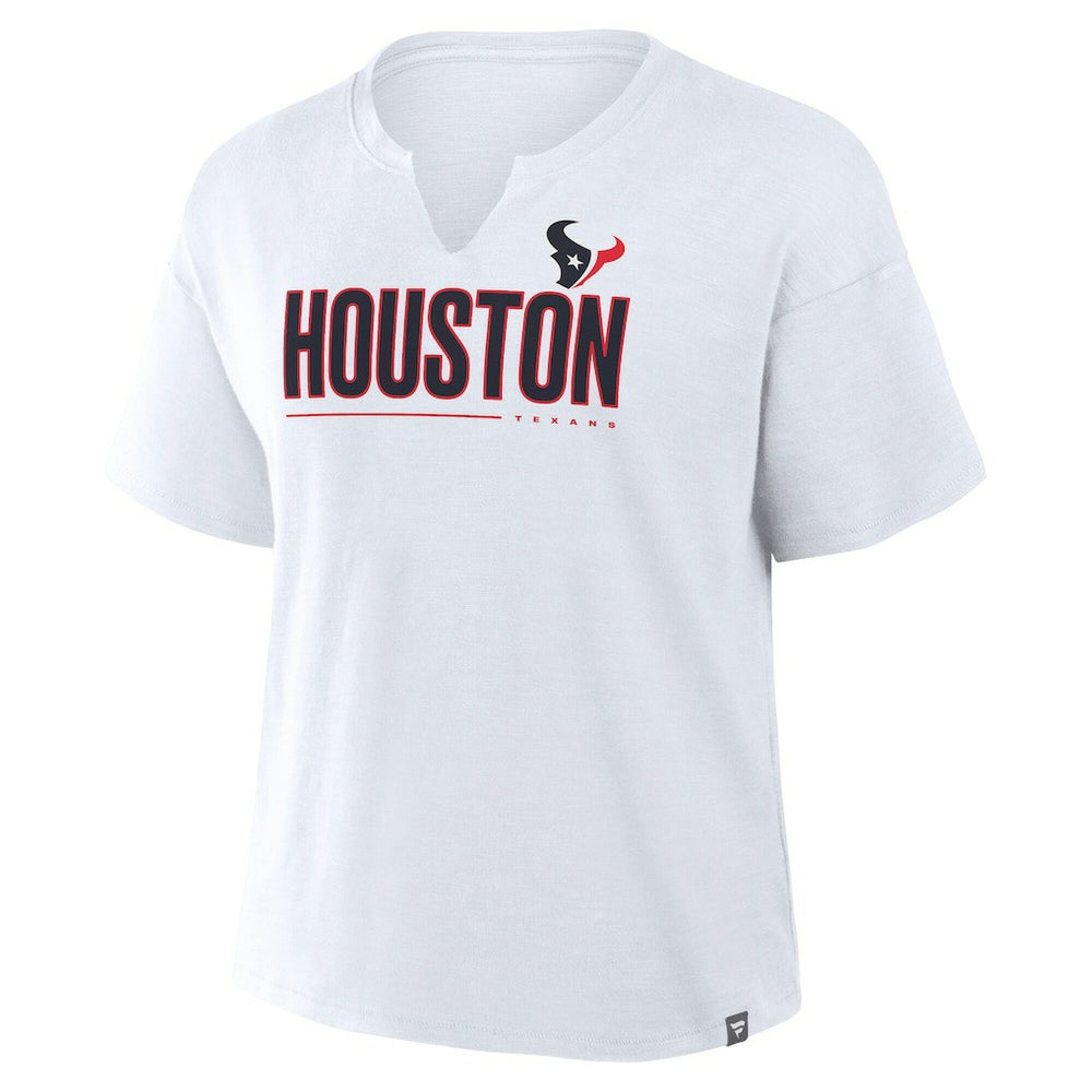 Houston Texans Women's Redzone Slub Boxy T-Shirt - White T-shirts