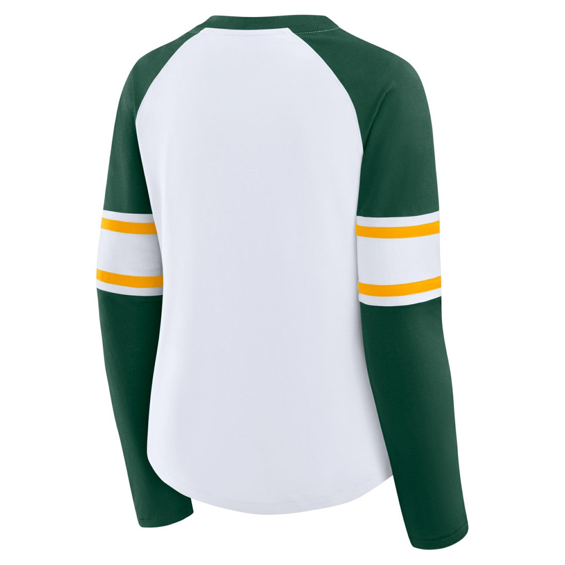 Green Bay Packers Women's Redzone Blitz Package Raglan Lace-Up V-Neck Long Sleeve T-Shirt - White/Green T-shirts