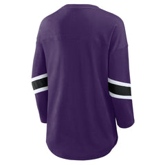 Baltimore Ravens Women's Redzone 3/4-Sleeve T-Shirt - Purple T-shirts